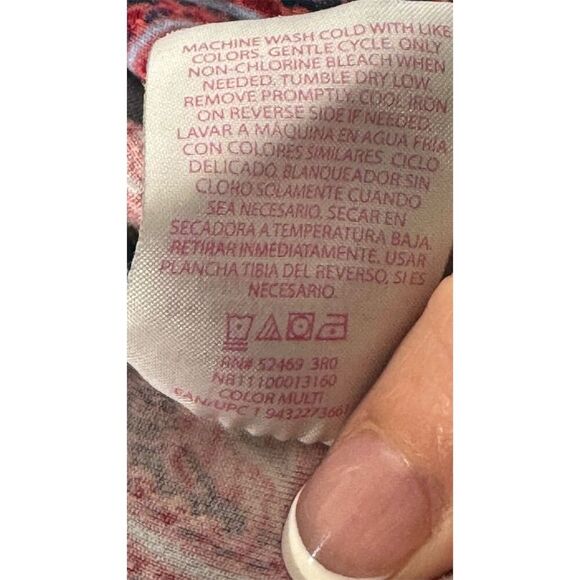 No Boundaries Paisley Stripe Flare Pants XL Boho Festival Y2K Stretch - Picture 4 of 4